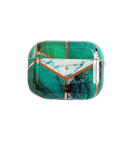 Airpods Pro 2 | AirPods Pro | Chania™ Marmor Beskyttelse Cover - Emerald - DELUXECOVERS.DK