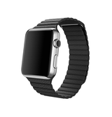 Apple Watch 38mm | Apple Watch (38/40/SE/41/42mm) - Valence™ Loop Læder Rem - Sort - DELUXECOVERS.DK