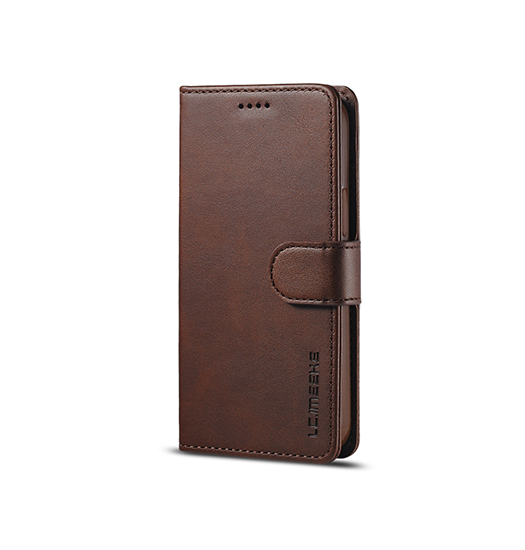 iPhone 12 Pro | iPhone 12 Pro - LC.IMEEKE™ Læder Cover M. Kortholder - Brun - DELUXECOVERS.DK