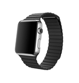 Apple Watch 42mm | Apple Watch (42/44/SE/45mm & Ultra) - Valence™ Loop Læder Rem - Sort - DELUXECOVERS.DK