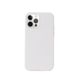 iPhone 12 Pro Max | iPhone 12 Pro Max - DeLX™  Pastel Silikone Cover - Hvid/Lysegrå - DELUXECOVERS.DK