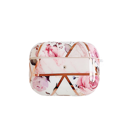 Airpods Pro 2 | AirPods Pro | Chania™ Marmor Beskyttelse Cover - Rose - DELUXECOVERS.DK