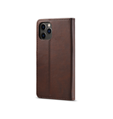 iPhone 12 Pro Max | iPhone 12 Pro Max - LC.IMEEKE™ Læder Cover M. Kortholder - Brun - DELUXECOVERS.DK