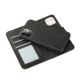 iPhone 12 Mini | iPhone 12 Mini - Vintage 2-In-1 Læder Etui M. Aftageligt Cover - Sort/Grå - DELUXECOVERS.DK