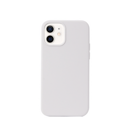 iPhone 12 | iPhone 12 - IMAK™  Pastel Silikone Cover - Hvid/Lysegrå - DELUXECOVERS.DK