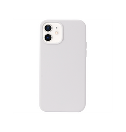 iPhone 12 Mini | iPhone 12 Mini - IMAK™  Pastel Silikone Cover - Hvid/Lysegrå - DELUXECOVERS.DK