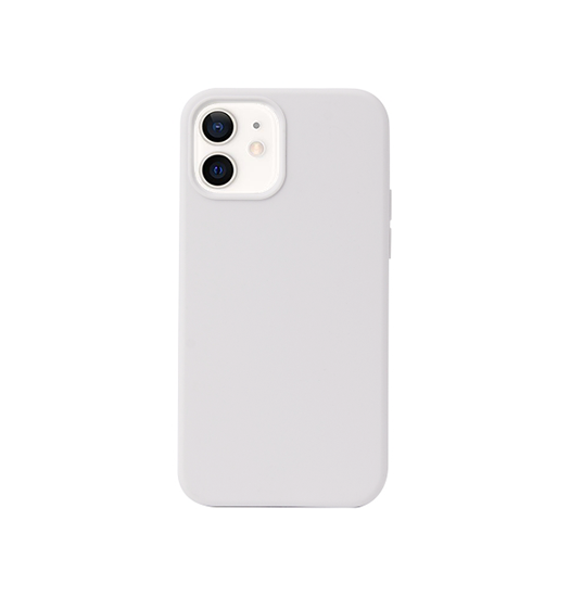 iPhone 12 Mini | iPhone 12 Mini - DeLX™ Pastel Silikone Cover - Hvid/Lysegrå - DELUXECOVERS.DK