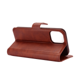 iPhone 12 Pro Max | iPhone 12 Pro Max - Retro Diary Læder Cover Etui M. Pung - Brun - DELUXECOVERS.DK