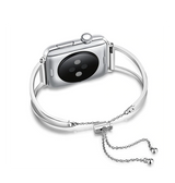 Apple Watch 42mm | Apple Watch (42/44/SE/45/46/49mm) - L'Empiri™ Dame Stål Rem - Sølv - DELUXECOVERS.DK