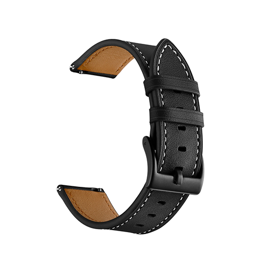 Garmin Vivoactive 4 | Garmin Vivoactive 4 - Deluxe™ Honor Ægte Læder Rem - Sort - DELUXECOVERS.DK