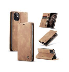 iPhone 11 | iPhone 11 - CaseMe™ Noble Læder Etui / Pung - Brun - DELUXECOVERS.DK