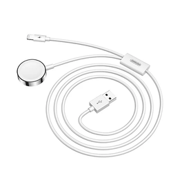 Kabel | JOYROOM™ | 2-i-1 Apple Watch Oplader M. Lightning - Hvid - 1.5M - DELUXECOVERS.DK