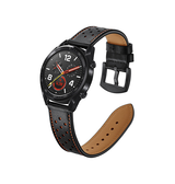 Samsung Galaxy Watch 3 22mm | Samsung Galaxy Watch 3 22mm -  L'Empiri™ Plum Blossom Ægte Læder Rem - Sort - DELUXECOVERS.DK