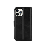 iPhone 12 Pro Max | iPhone 12 Pro Max - Retro Diary Læder Cover Etui M. Pung - Sort - DELUXECOVERS.DK