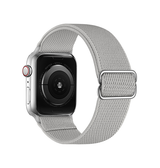 Apple Watch 38mm | Apple Watch (38/40/SE/41/42mm) - Polyester Nylon Rem Armbånd - Sølv - DELUXECOVERS.DK
