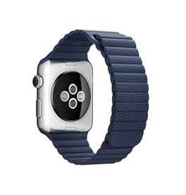 Apple Watch 38mm | Apple Watch (38/40/SE/41/42mm) - Valence™ Loop Læder Rem - Navy - DELUXECOVERS.DK