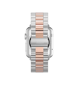 Apple Watch 42mm | Apple Watch (42/44/SE/45mm & Ultra) -  CNC Pro Rustfrit Stål Urlænke - Sølv/Rose - DELUXECOVERS.DK