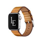 Apple Watch 42mm | Apple Watch (42/44/SE/45mm & Ultra) -  L'Empiri™ Verona Ægte Læder Rem - Hellbraun - DELUXECOVERS.DK