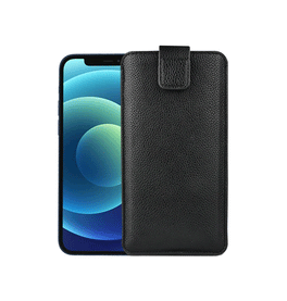 iPhone 13 Pro | iPhone 13 Pro - Verona Læder Sleeve M. Lukning - Black Onyx - DELUXECOVERS.DK