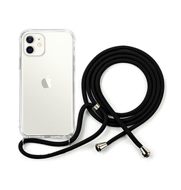 iPhone 12 Mini | iPhone 12 Mini - Deluxe™ Silikone Cover M. Strop - Sort - DELUXECOVERS.DK