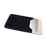 Macbook Sleeve | MacBook Pro 14" - L'Empiri™ Smooth Læder Sleeve - Sort - DELUXECOVERS.DK