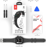 Apple Watch 42mm | Apple Watch (45mm) - RedPepper™ Vandtæt/støvtæt Cover m. rem - Sort - DELUXECOVERS.DK