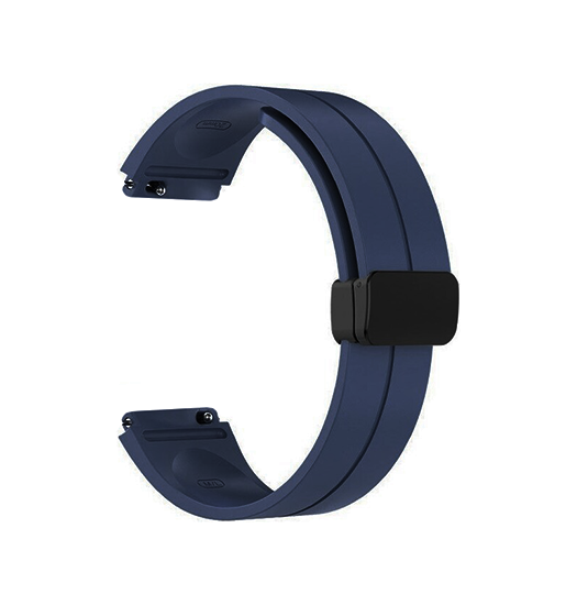 Samsung Galaxy Watch 4 Classic | Samsung Galaxy Watch 4 Classic - DeLX Straight-Line Silikone Rem - Navy - DELUXECOVERS.DK