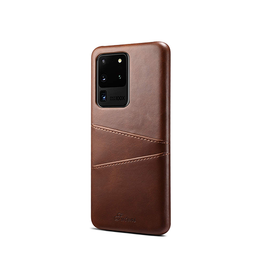 Samsung Galaxy S20+ | Samsung Galaxy S20+ (Plus) - NX Design Læder Bagcover - Brun - DELUXECOVERS.DK