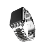 Apple Watch 38mm | Apple Watch (38/40/SE/41mm) - CNC Pro Rustfrit Stål Urlænke - Sølv/Sort - DELUXECOVERS.DK