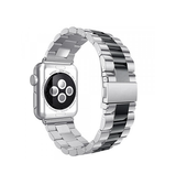 Apple Watch 42mm | Apple Watch (42/44/SE/45/46/49mm) -  CNC Pro Rustfrit Stål Rem - Sølv/Sort - DELUXECOVERS.DK