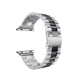 Apple Watch 42mm | Apple Watch (42/44/SE/45mm & Ultra) -  CNC Pro Rustfrit Stål Rem - Sølv/Sort - DELUXECOVERS.DK