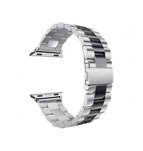Apple Watch 42mm | Apple Watch (42/44/SE/45/46/49mm) -  CNC Pro Rustfrit Stål Rem - Sølv/Sort - DELUXECOVERS.DK