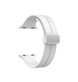 Apple Watch 38mm | Apple Watch (38/40/SE/41/42mm) - S-Line™ Silikone Rem - Hvid - DELUXECOVERS.DK