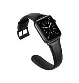 Apple Watch 42mm | Apple Watch (42/44/SE/45/46/49mm) - ICECASE™ Retro Ægte Læder Urrem - Sort - DELUXECOVERS.DK