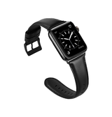 Apple Watch 42mm | Apple Watch (42/44/SE/45mm & Ultra) - ICECASE™ Retro Ægte Læder Urrem - Sort - DELUXECOVERS.DK