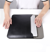 Macbook Sleeve | MacBook Pro 14" - L'Empiri™ Verona Læder Sleeve - Sort - DELUXECOVERS.DK