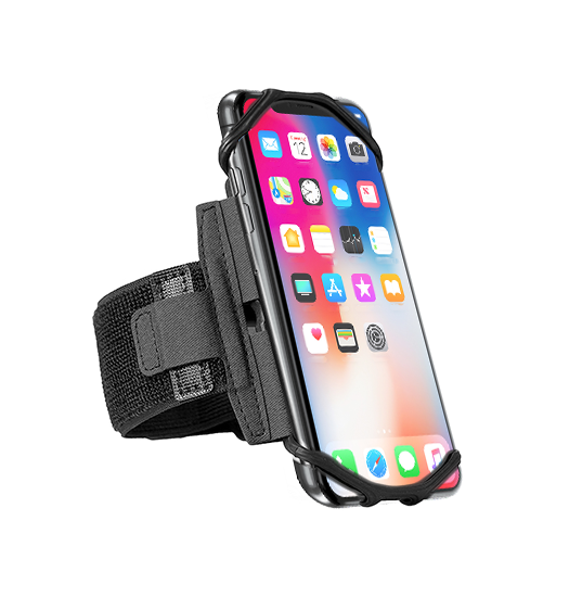iPhone Løbeudstyr | iPhone XR - Fit4Run™ Sports / Løbearmbånd - Sort - DELUXECOVERS.DK