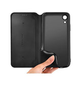 iPhone XR | iPhone XR - Realike™ Folio Læder Cover M. Kortholder - Sort - DELUXECOVERS.DK